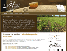 Tablet Screenshot of domaine-de-matibat.com